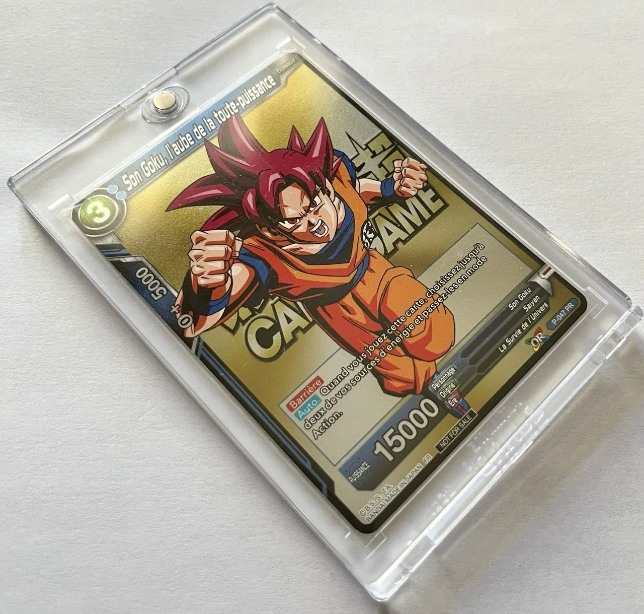 Dragon Ball Super Card Game P-047 PR Laser Gold Anniversary Box
